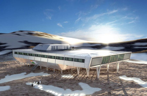 Wicona glazing specified for polar research station in Antarctica